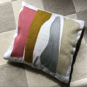 West Elm embroidered cushion